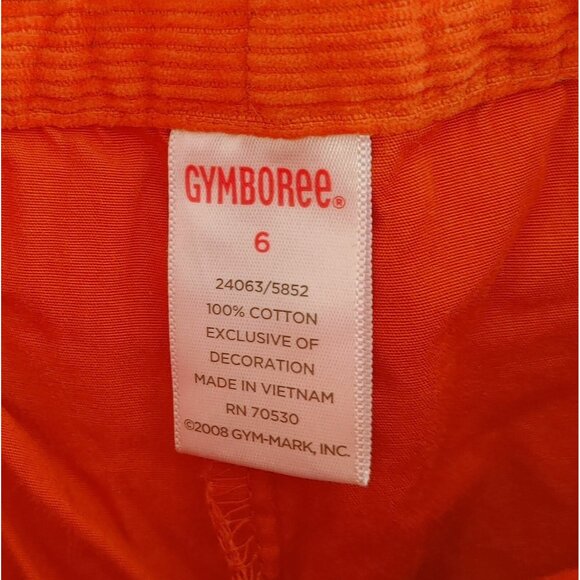 Gymboree Corduroy Skort Size 6 Girls Orange Adjustable Waist Cotton - Picture 2 of 3